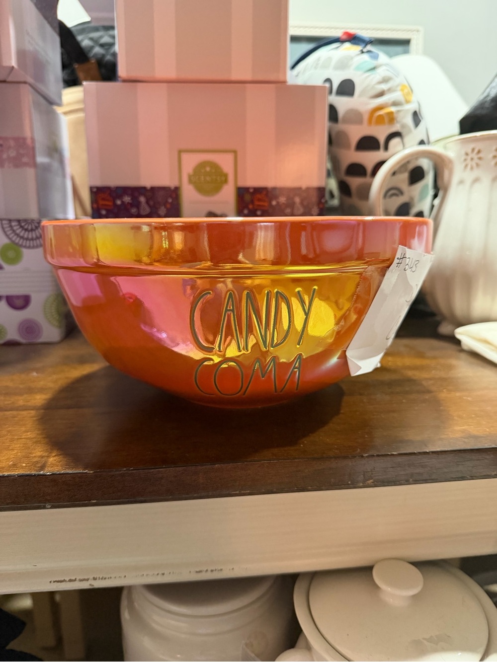 Candy Coma glass bowl Rae Dunn